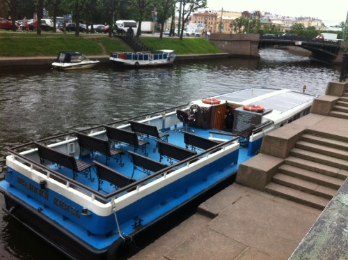 Image blue and white boat on river during daytime