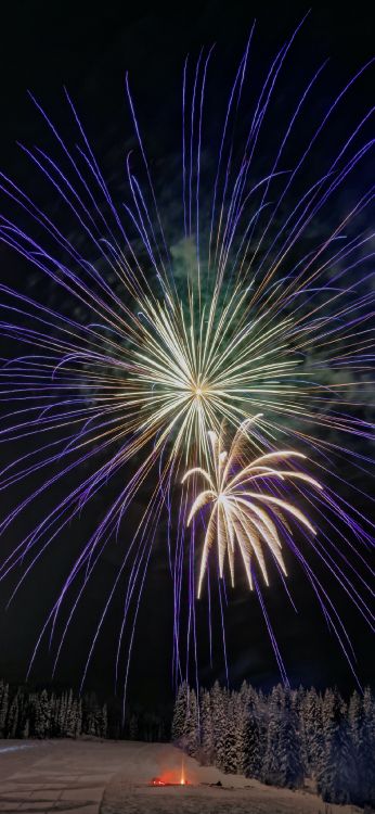 Neujahr, Silvester, Neue Jahre Tag, Blau, Gelb. Wallpaper in 1125x2436 Resolution