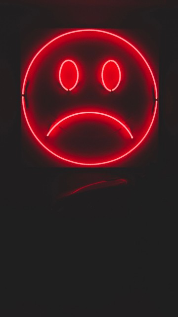 Image red and black love neon light