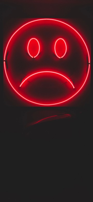 Image red and black love neon light