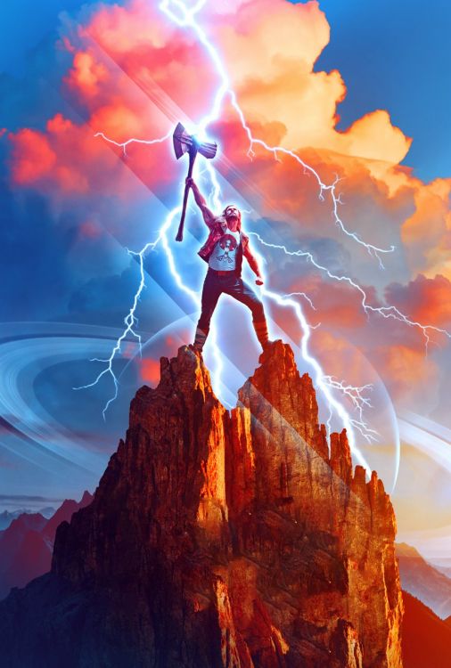 Póster Teaser de Amor y Truenos de Thor, Jane Foster, Cartel, Marvel, Cartel de la Película Thor Amor y Trueno. Wallpaper in 864x1280 Resolution