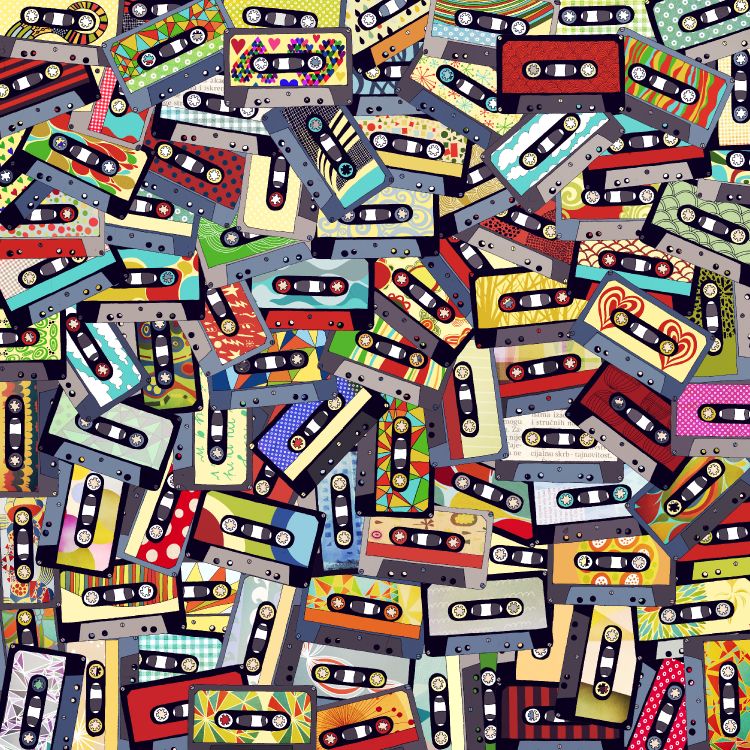 Cassette, Collage, Télévision, Arts Créatifs, Conception. Wallpaper in 4000x4000 Resolution