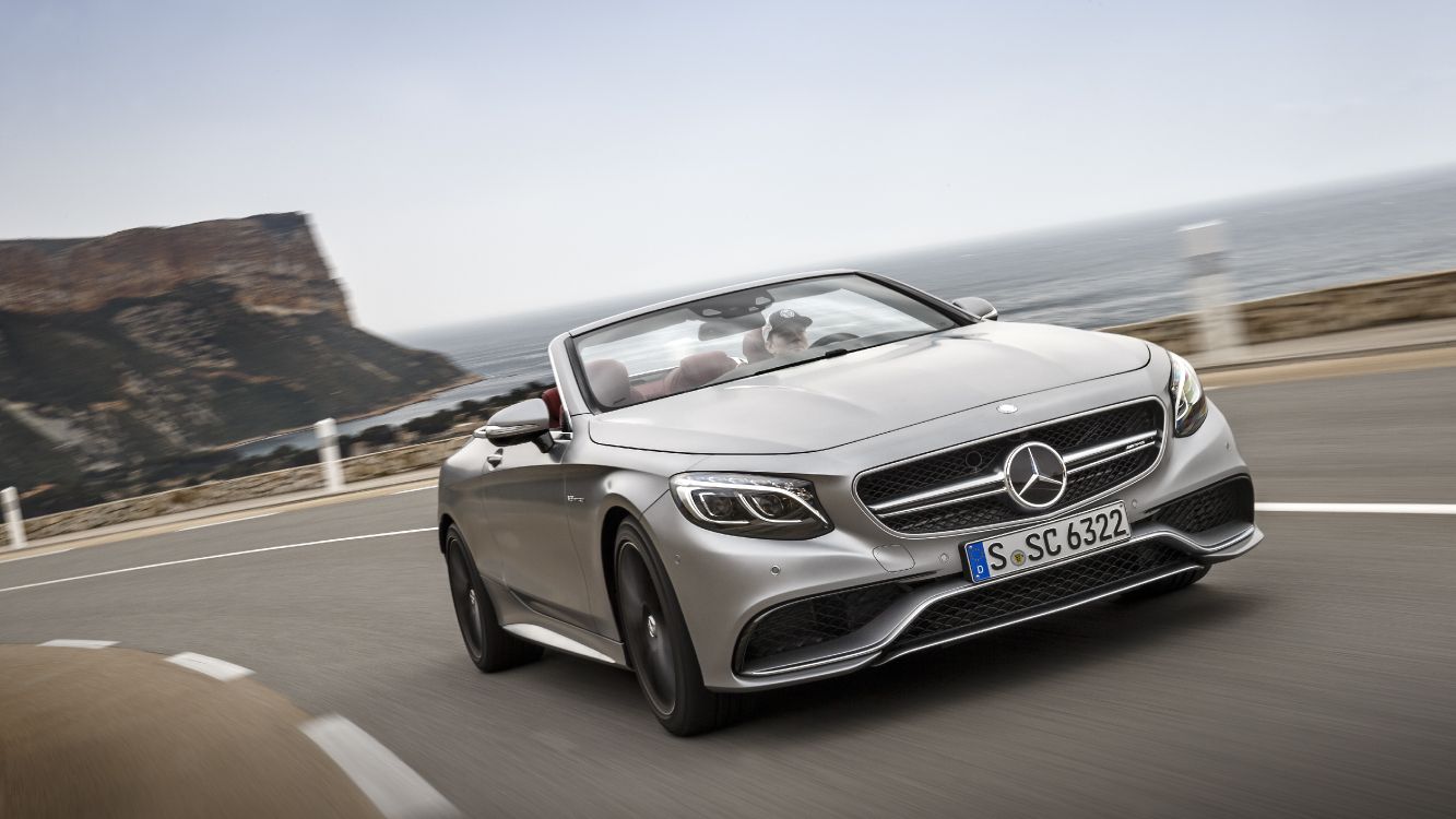 Gray Mercedes Benz Convertible Coupe on Road During Daytime. Wallpaper in 5184x2916 Resolution