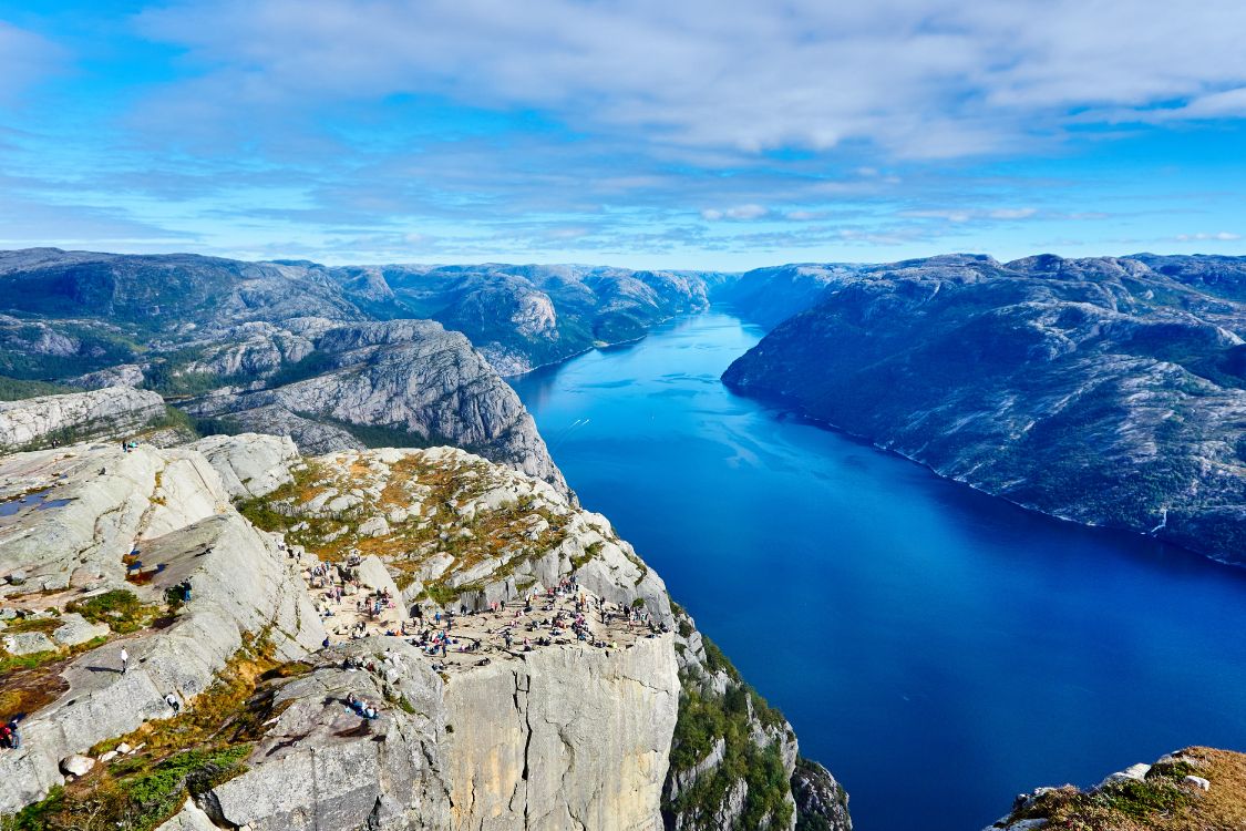 pulpit rock, fjord, lysefjord, Western Norway, kjerag