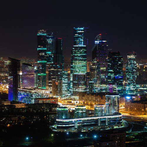 Image city skyline during night time