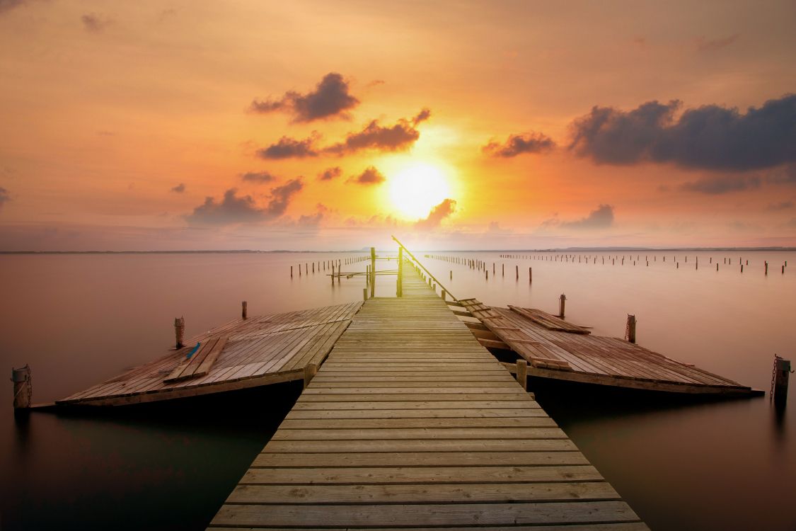 Sonnenuntergang, Sonnenaufgang, Natur, Dock, Horizont. Wallpaper in 7087x4724 Resolution