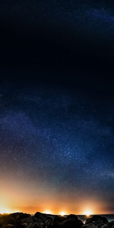 Smartphone, Android, Blau, Atmosphäre, Horizont. Wallpaper in 1080x2160 Resolution