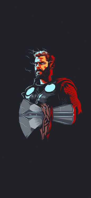 Thor Fanart, Thor, Hulk, Art, Superhero. Wallpaper in 1080x2340 Resolution