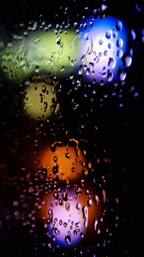 Image water droplets on glass window