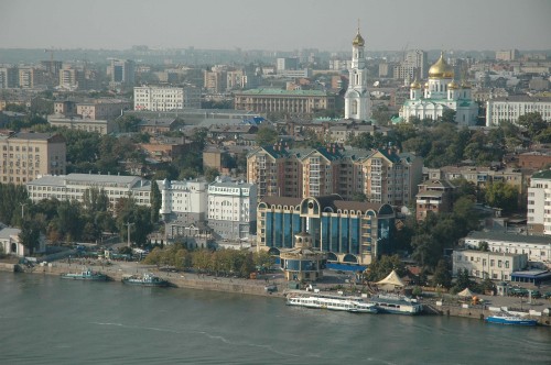 Image aerial view of city buildings during daytime