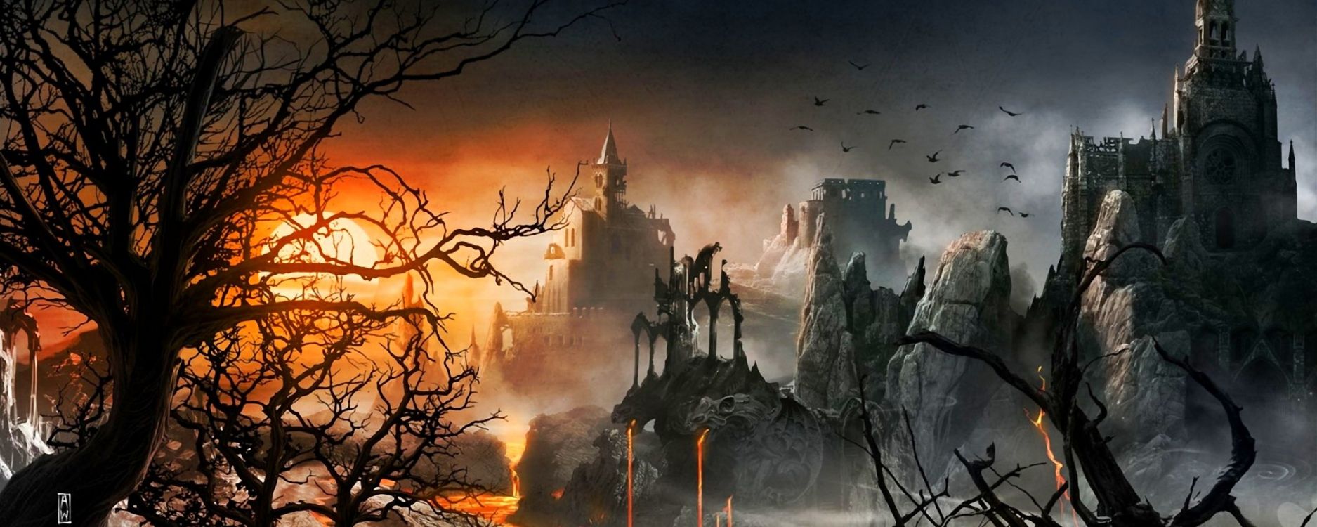 扇子的艺术, 森林, Ecchi, 邪恶的 壁纸 2560x1024 允许