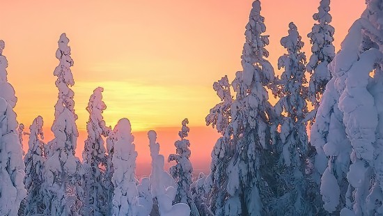 Image oy levi ski resort, winter, snow, cloud, afterglow