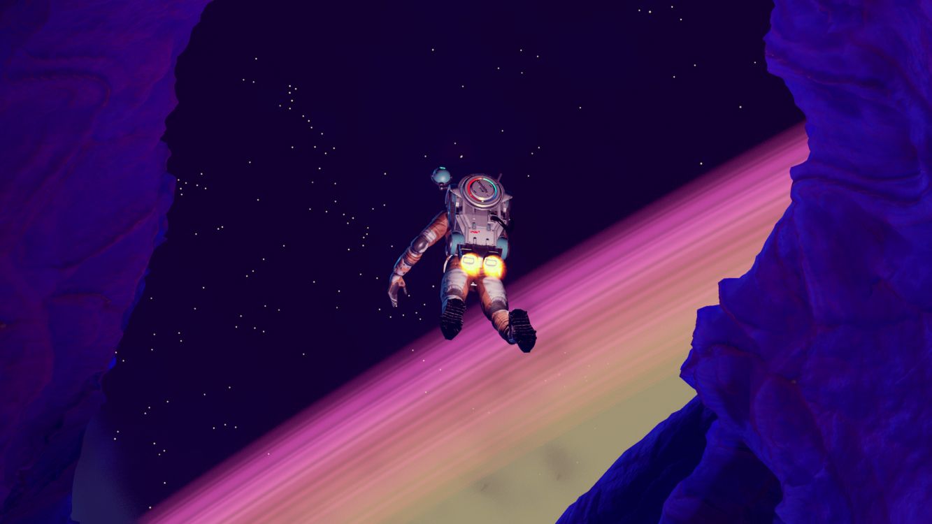 Persona Con Chaqueta Negra y Pantalones de Pie Sobre la Luz Púrpura.. Wallpaper in 2160x1215 Resolution