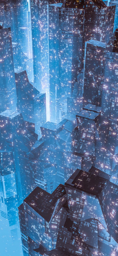 Image sci fi cyberpunk city, science fiction, cyberpunk, illustration, fiction