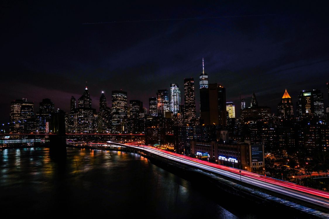 City Skyline During Night Time. Wallpaper in 5822x3881 Resolution