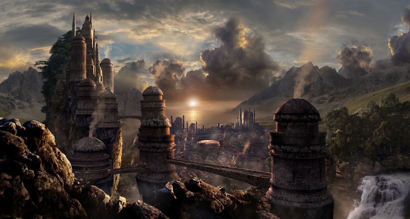 Braunes Betongebäude in Der Nähe Eines Gewässers Tagsüber. Wallpaper in 2750x1468 Resolution