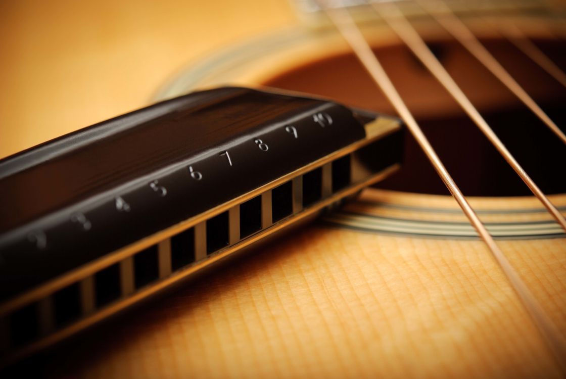 Harmonica, Guitar, Acoustic Guitar, String Instrument, Musical Instrument. Wallpaper in 7744x5184 Resolution