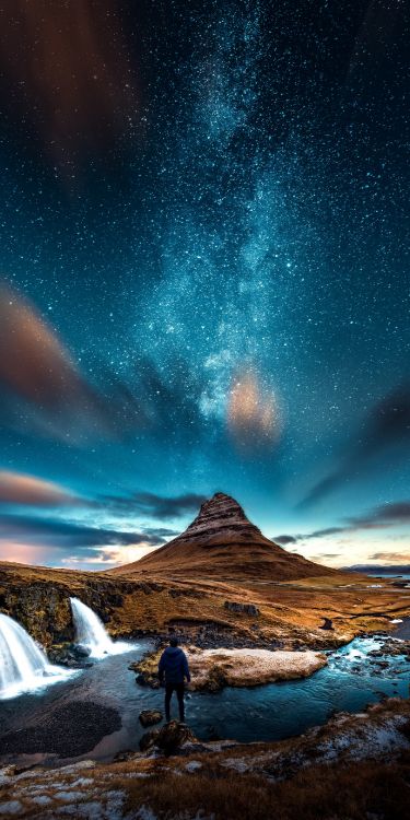 明星, 安卓, 气氛, 绿色的, 光 壁纸 1440x2880 允许