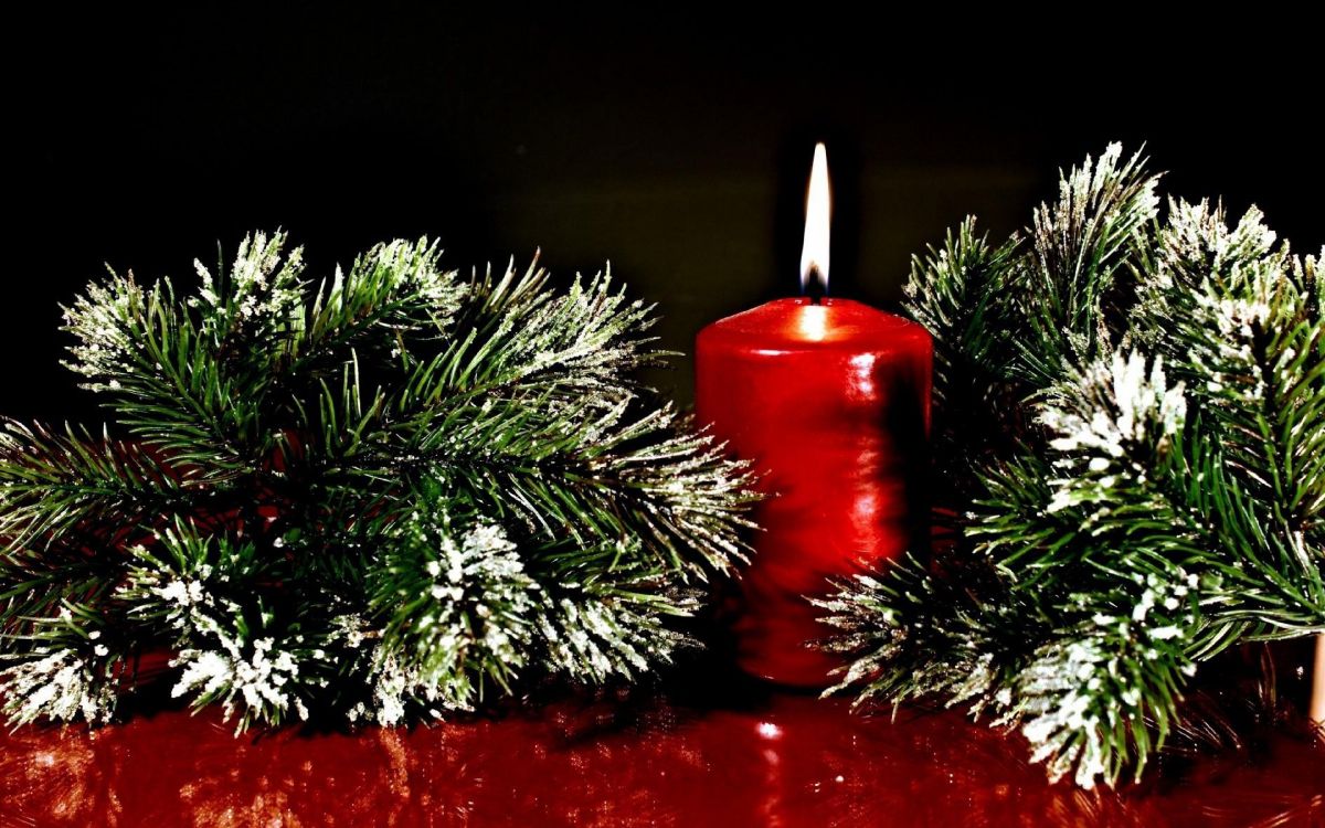 Bougie, Le Jour De Noël, Rameau, Red, Décoration de Noël. Wallpaper in 3840x2400 Resolution