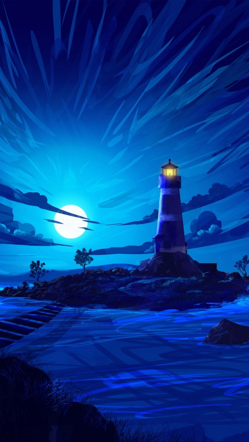 Image android lighthouse, android, blue, tower, beacon