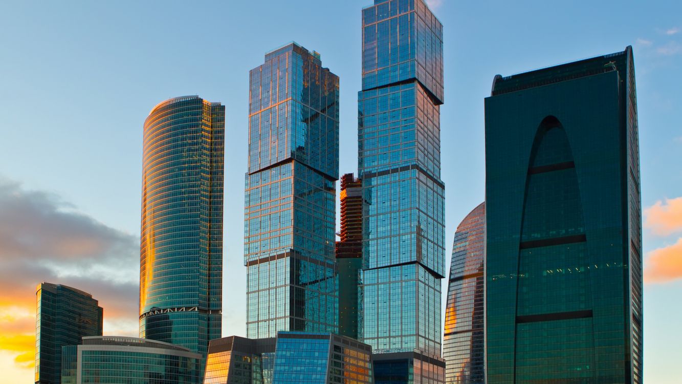 blue and brown high rise building