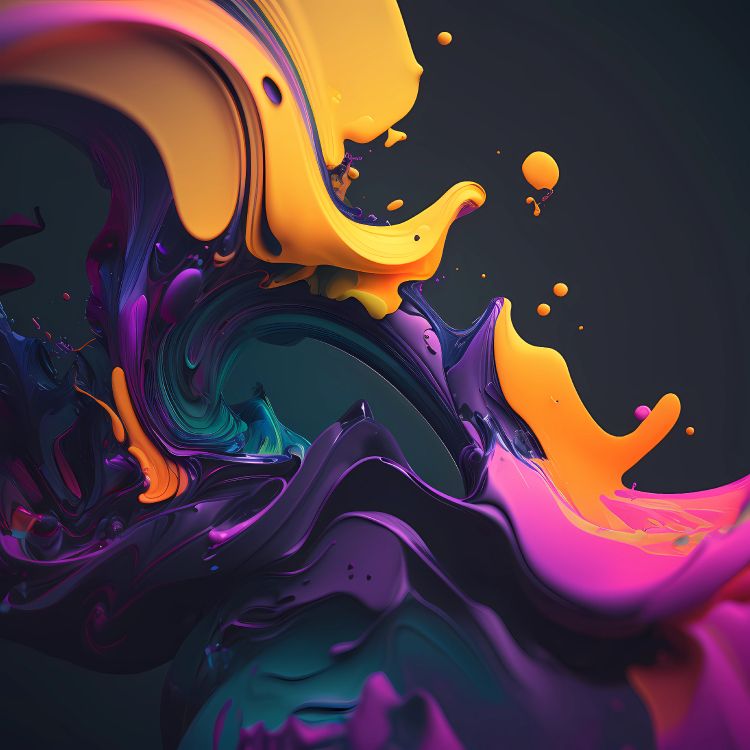 IOS, Smartphone, Liquid, Purple, Violette. Wallpaper in 4096x4096 Resolution