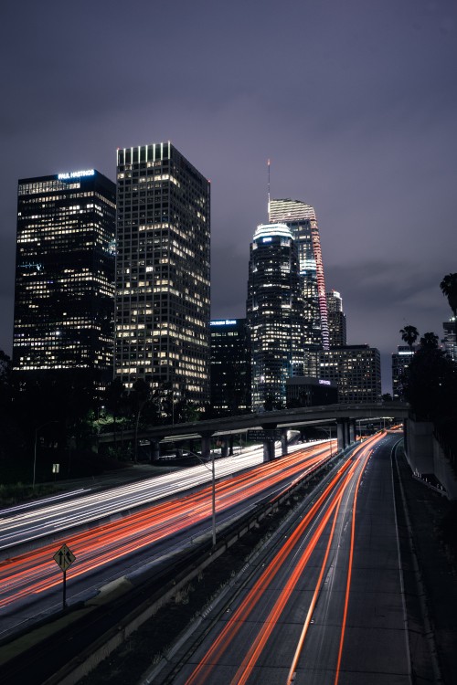 Image time lapse photography of city during night time