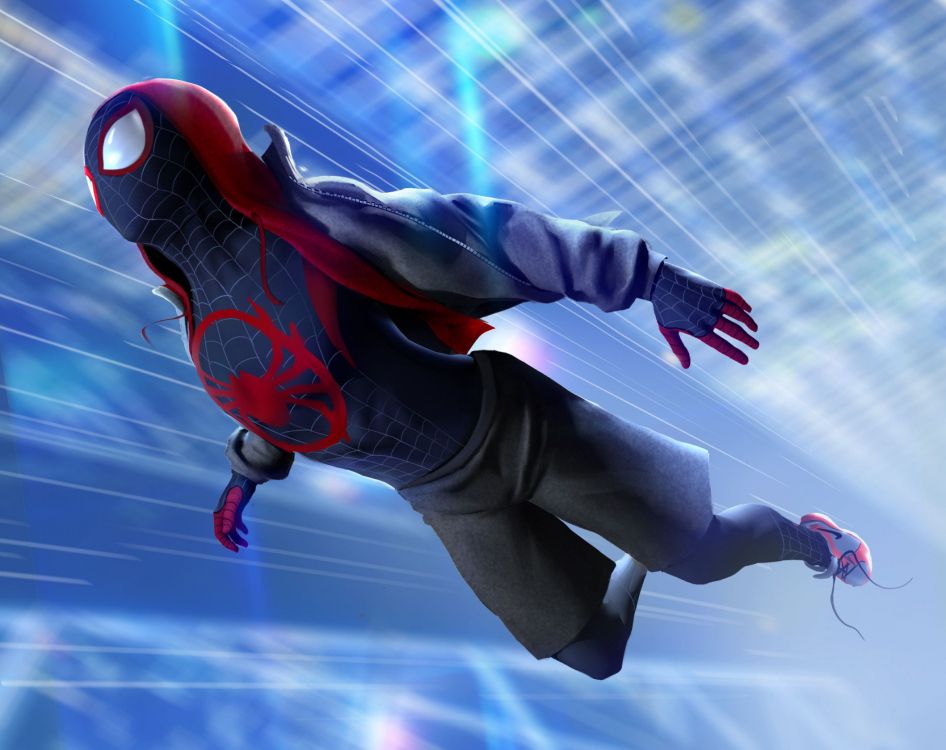 Man in Blue and Red Spider Man Costume. Wallpaper in 2120x1679 Resolution