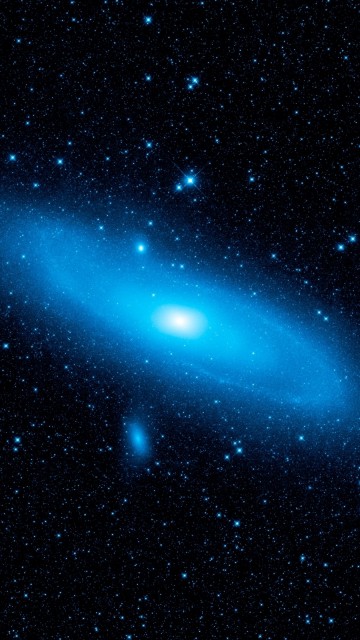 Image blue and white galaxy illustration