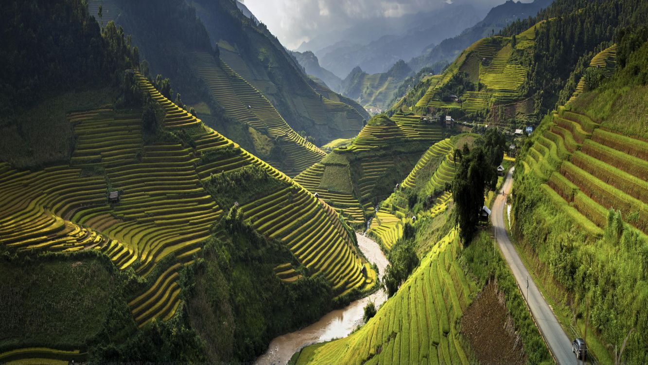 green mountains and river during daytime