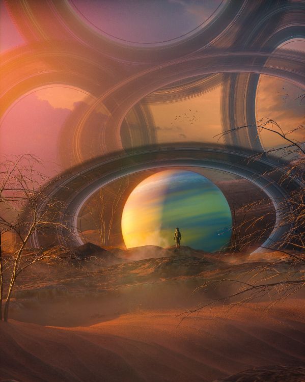 Mann Steht Tagsüber Auf Braunem Feld Field. Wallpaper in 2340x2926 Resolution