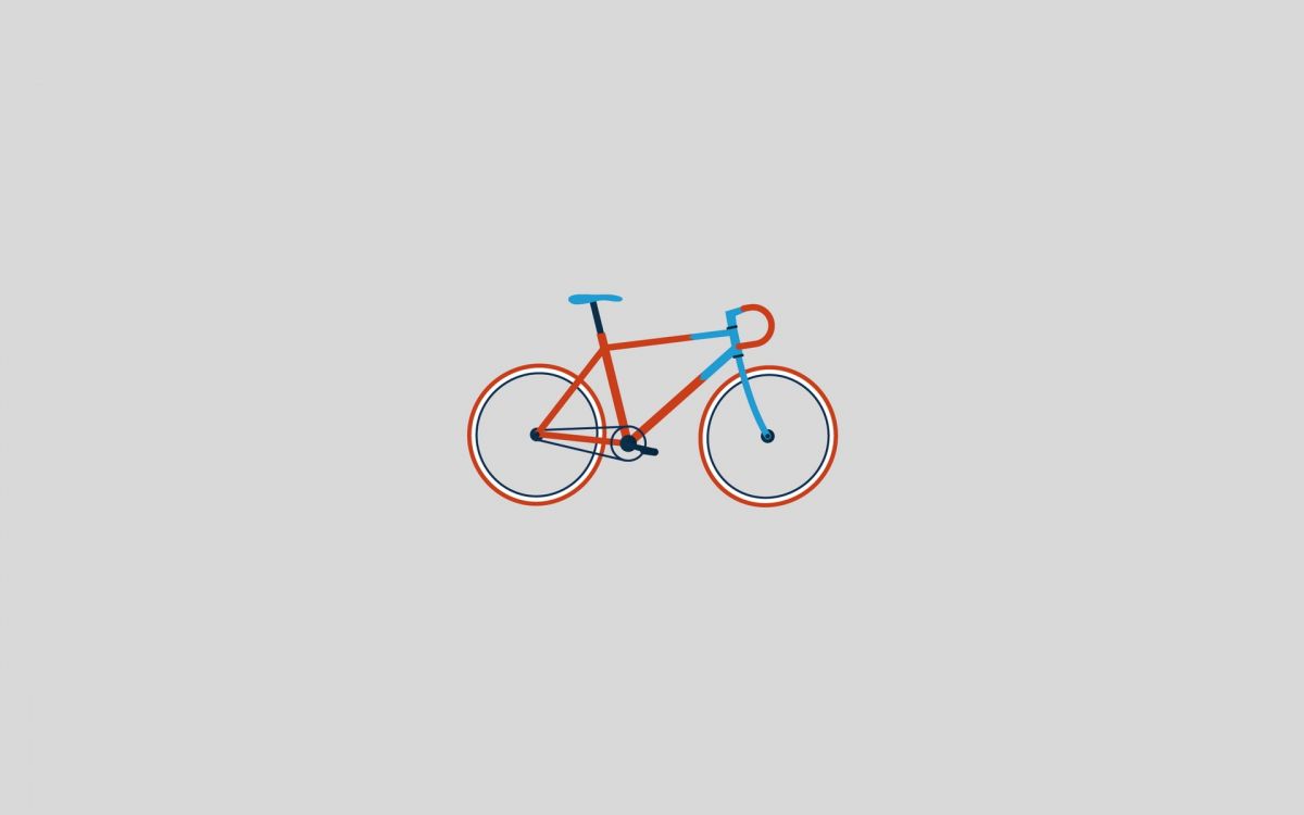 Orange and Black Bicycle Illustration. Wallpaper in 1920x1200 Resolution