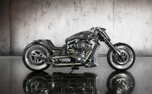 Image black and gray cruiser motorcycle