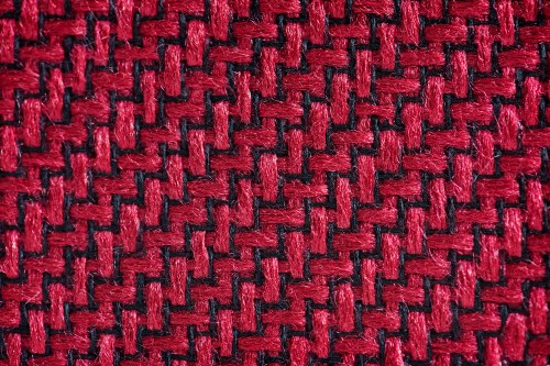 Image red and black knit textile