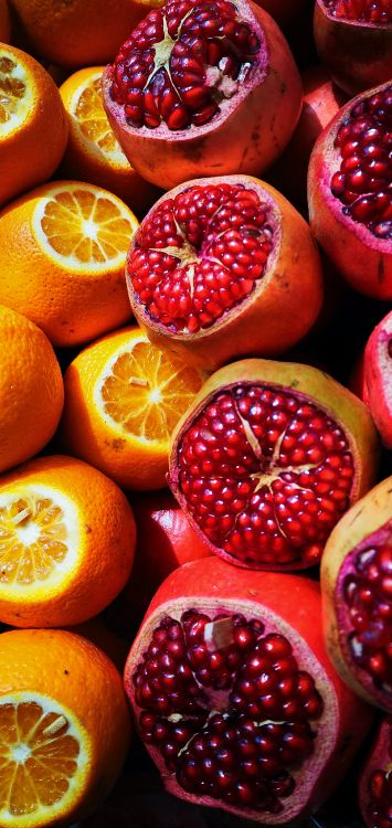 Alimentos Naturales, Granada, Jugo, Alimento, Valencia Naranja. Wallpaper in 1515x3200 Resolution