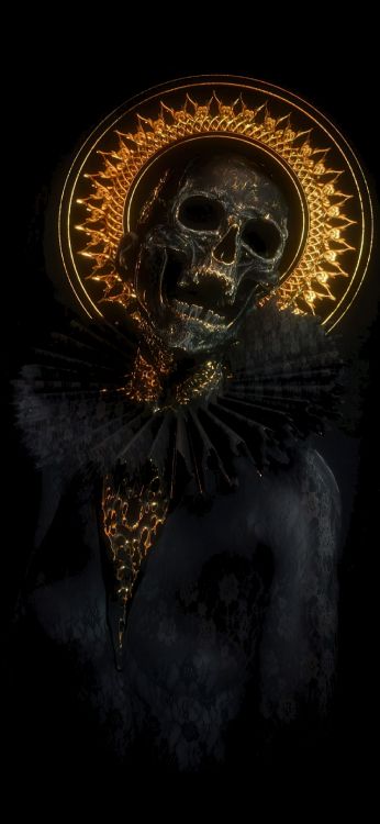 Kunst, 3D-Illustrator, Artefakt, Metall, Kreis. Wallpaper in 1440x3120 Resolution