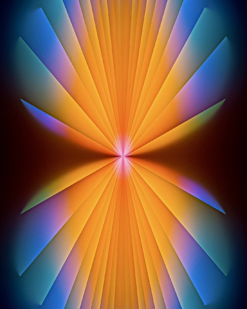 Image fractal art, art, light, colored, animation