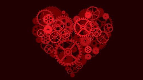 Image heart, red, valentines day, textile, love