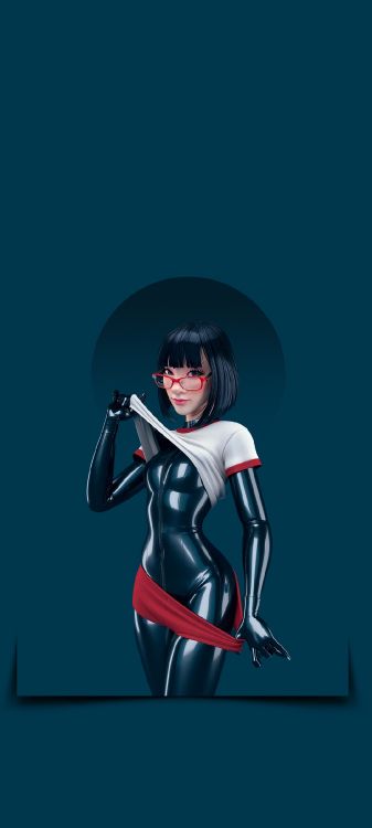 Cartoon, Latex Kleidung, Superhelden, Latex, Ärmel. Wallpaper in 1080x2400 Resolution