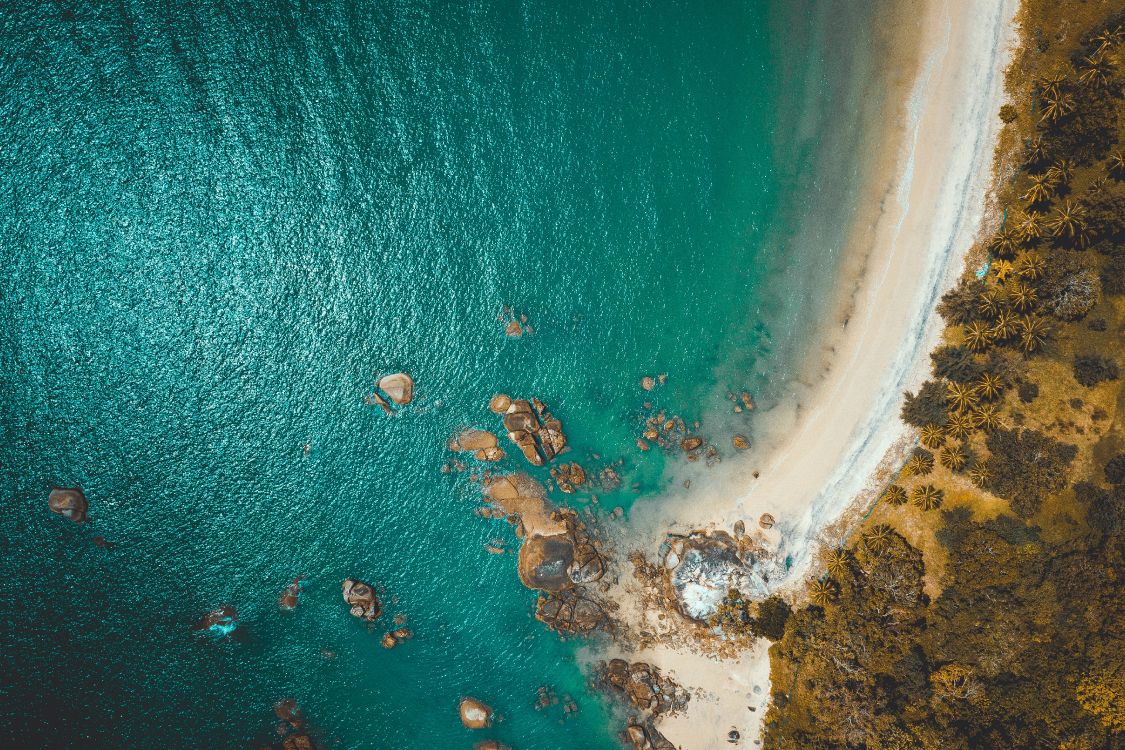 绿色的, 大海, 海岸, Azure, 水资源 壁纸 5464x3640 允许