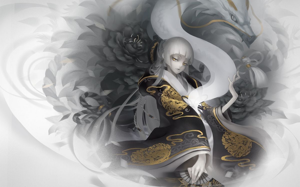 Figurine Femme en Robe Bleue et Or. Wallpaper in 1920x1200 Resolution