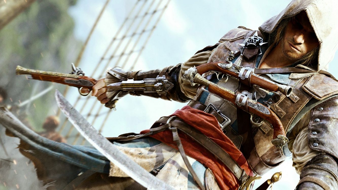 Edward Kenway, pirate, weapon, Assassins Creed Pirates