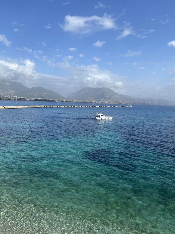 sea, water, cloud, boat, blue