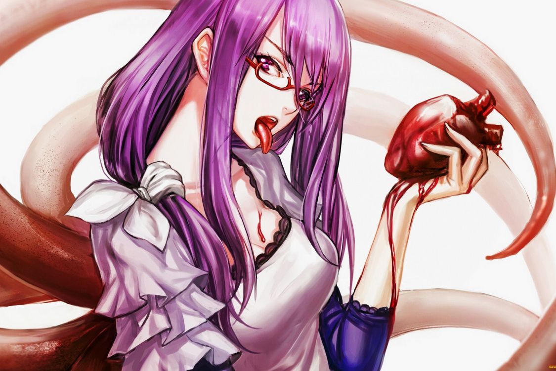Purple haired female anime character digital wallpaper HD wallpaper   Wallpaper Flare