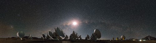 Image white and brown houses under starry night