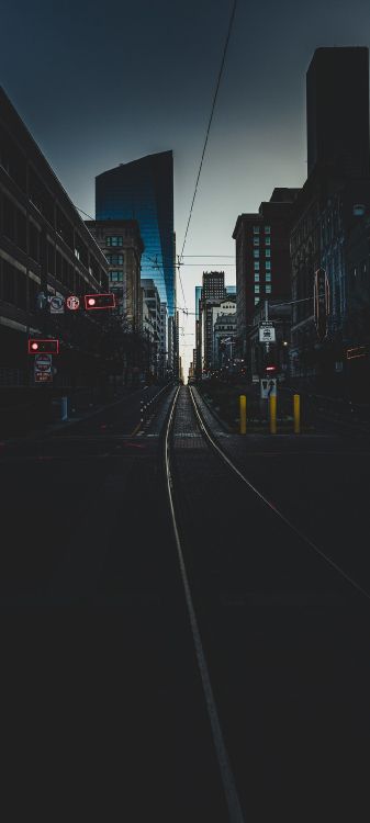 车灯, 塔块, 电力, 沥青, 城市景观 壁纸 1080x2400 允许