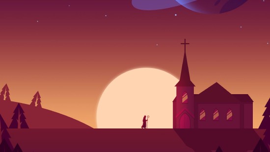 Image silhouette of building during night time