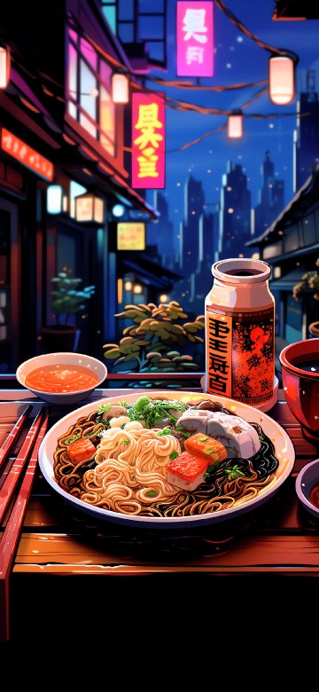 Image rice noodles, chinese noodles, chinese cuisine, pancit, al dente