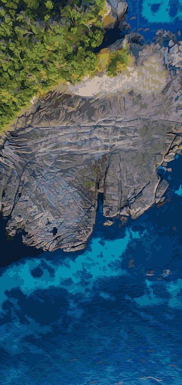 Google, Google Pixel 4, Mar, Geología, Reflexión. Wallpaper in 1440x3040 Resolution