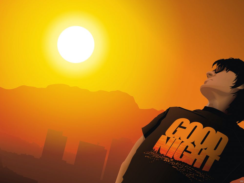 man in black and white crew neck t-shirt